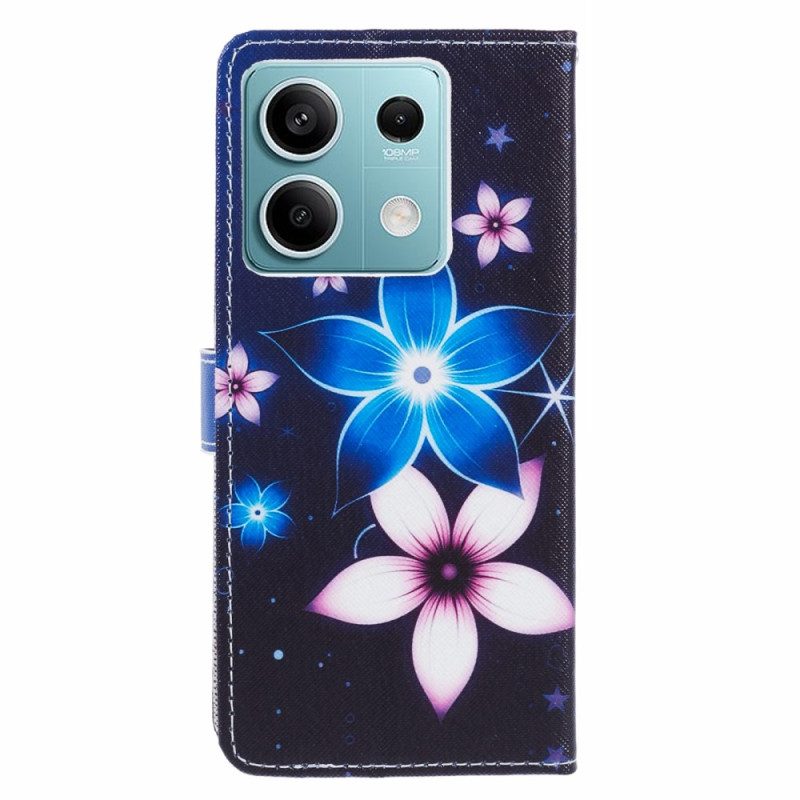 Lederhüllen Xiaomi Redmi Note 13 5g Mondblumen Mit Riemen