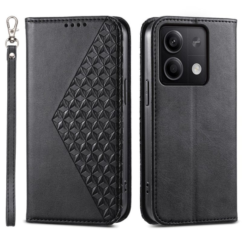 Lederhüllen Xiaomi Redmi Note 13 5g Riemchen-diamant-design