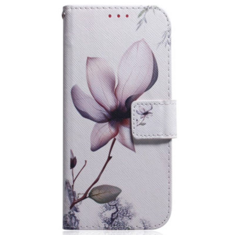 Lederhüllen Xiaomi Redmi Note 13 5g Rosa Blume