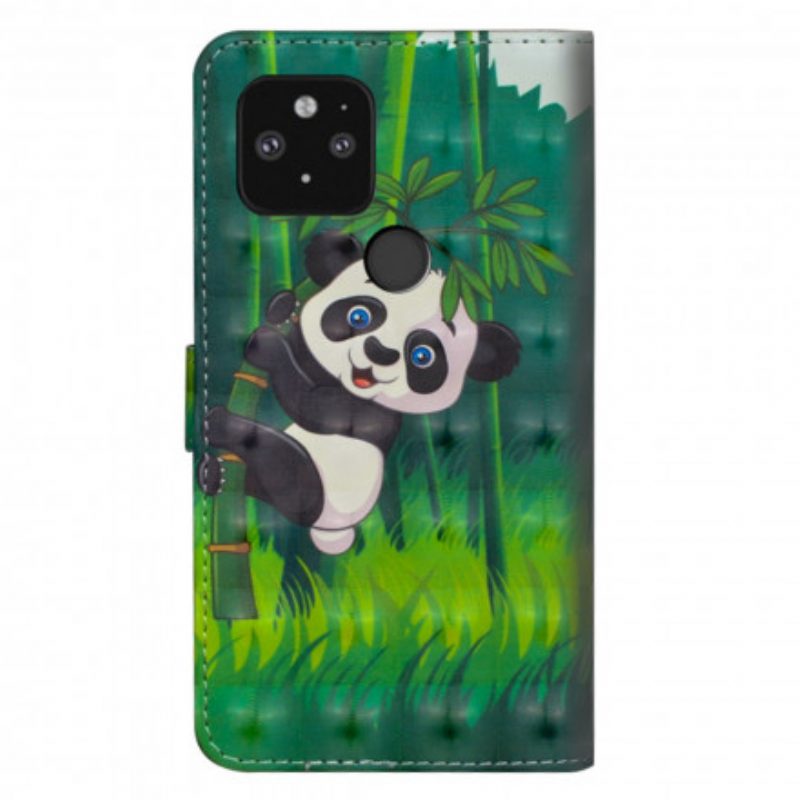 Flip Case Für Google Pixel 5 Panda Und Bambus