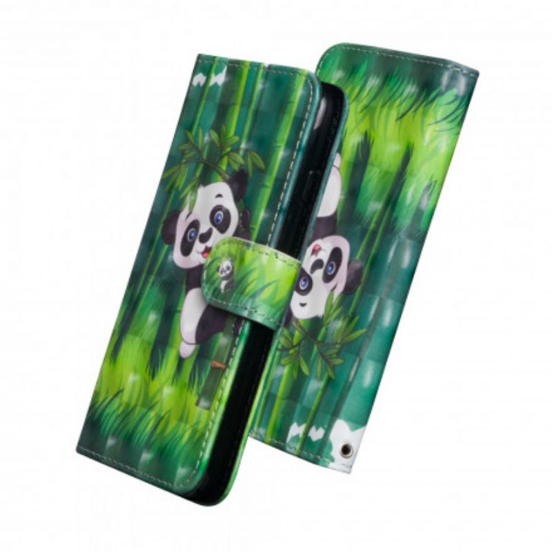 Flip Case Für Google Pixel 5 Panda Und Bambus