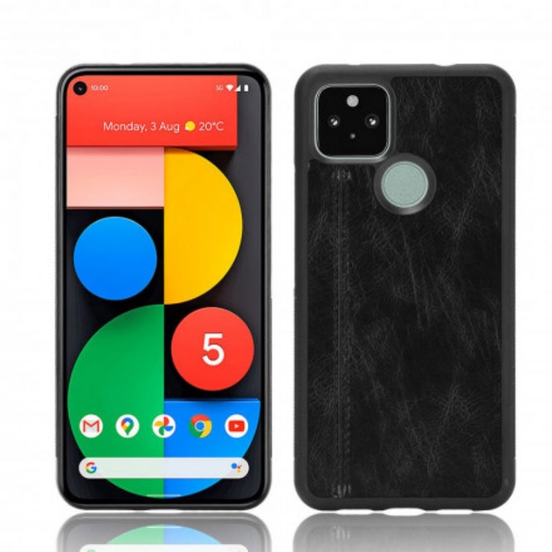 Hülle Für Google Pixel 5 Couture-ledereffekt