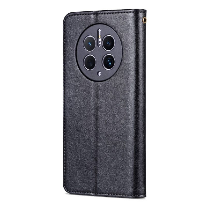 Flip Case Für Huawei Mate 50 Pro Azns Ledereffekt