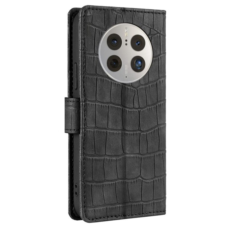 Flip Case Für Huawei Mate 50 Pro Krokodil