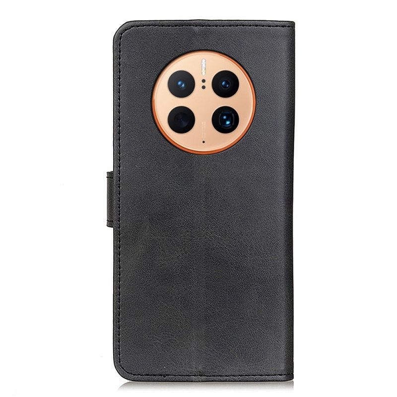 Flip Case Für Huawei Mate 50 Pro Mattes Kunstleder