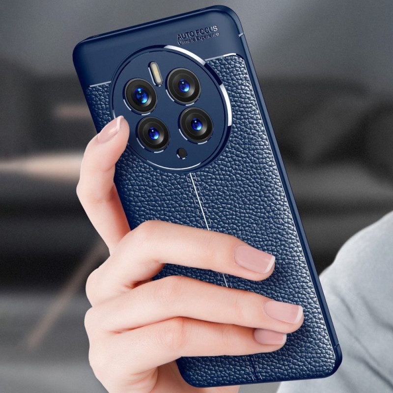 Handyhülle Für Huawei Mate 50 Pro Doppellinien-litschi-ledereffekt