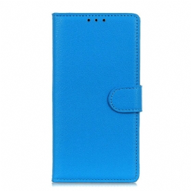 Flip Case Für Samsung Galaxy A42 5G Litschi-textur