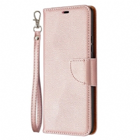 Flip Case Für Samsung Galaxy A42 5G Flip Case Lychee Rabat Oblique