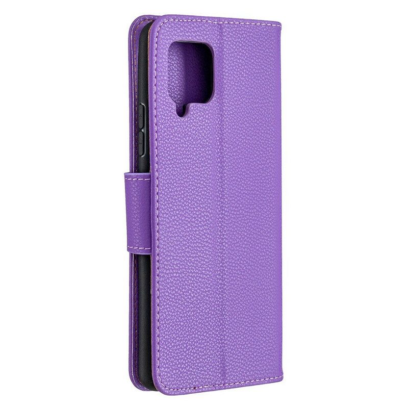 Flip Case Für Samsung Galaxy A42 5G Flip Case Lychee Rabat Oblique