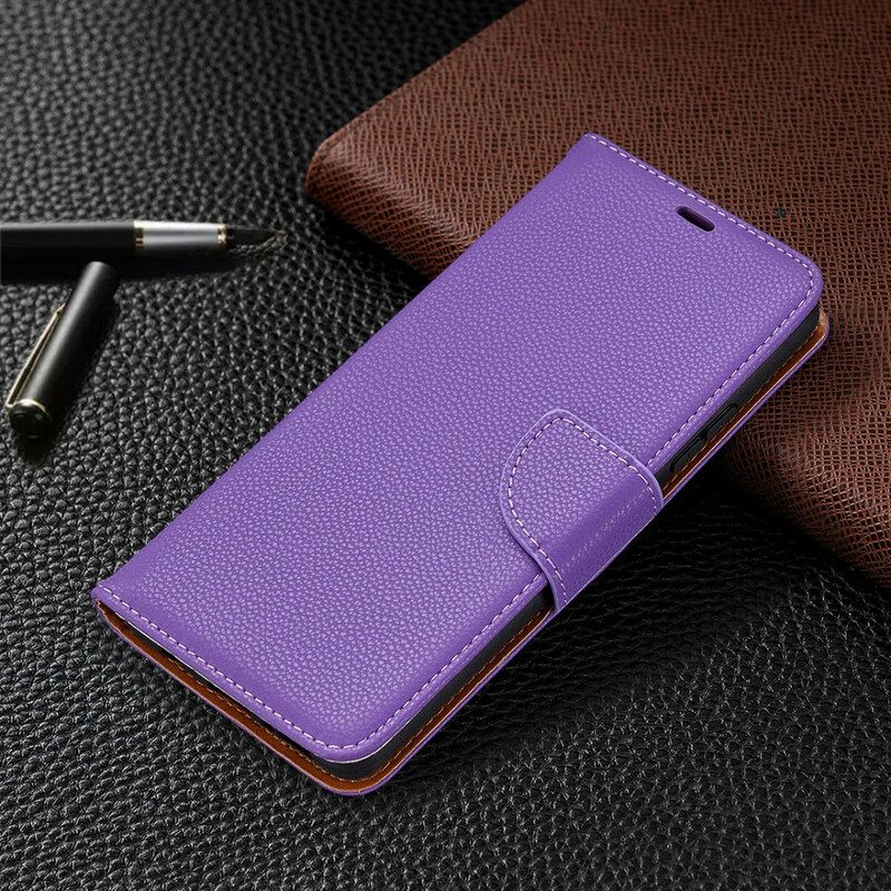 Flip Case Für Samsung Galaxy A42 5G Flip Case Lychee Rabat Oblique