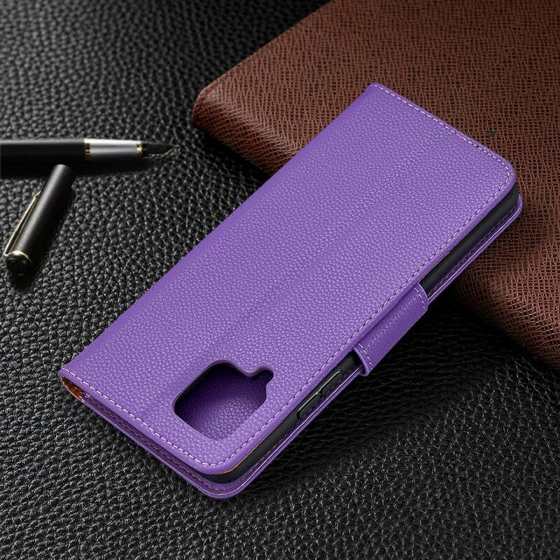 Flip Case Für Samsung Galaxy A42 5G Flip Case Lychee Rabat Oblique