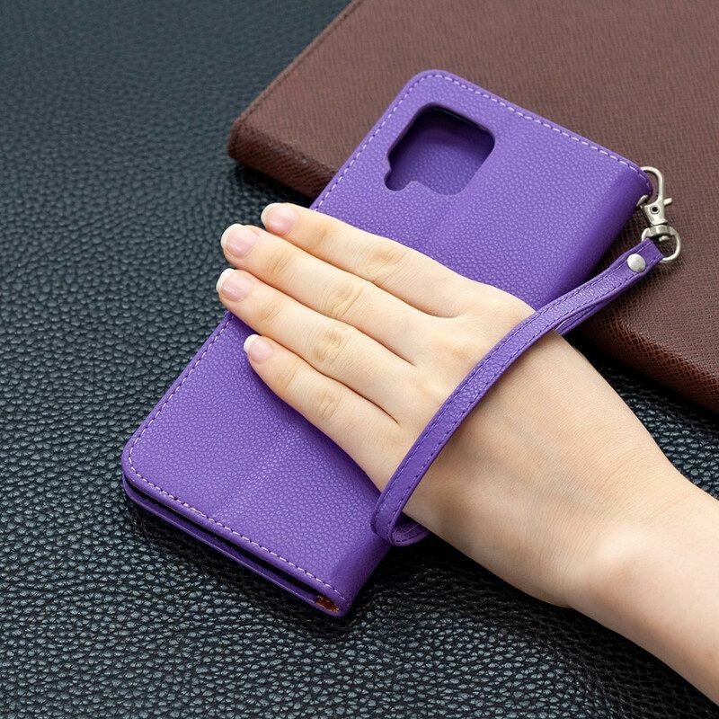 Flip Case Für Samsung Galaxy A42 5G Flip Case Lychee Rabat Oblique