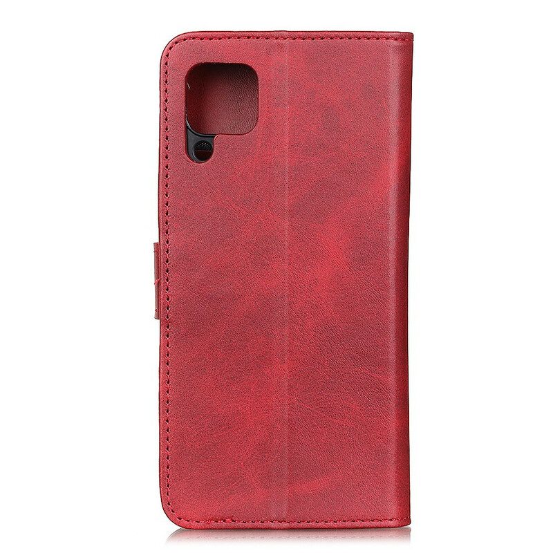 Flip Case Für Samsung Galaxy A42 5G Matter Ledereffekt