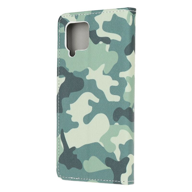 Flip Case Für Samsung Galaxy A42 5G Militärische Tarnung