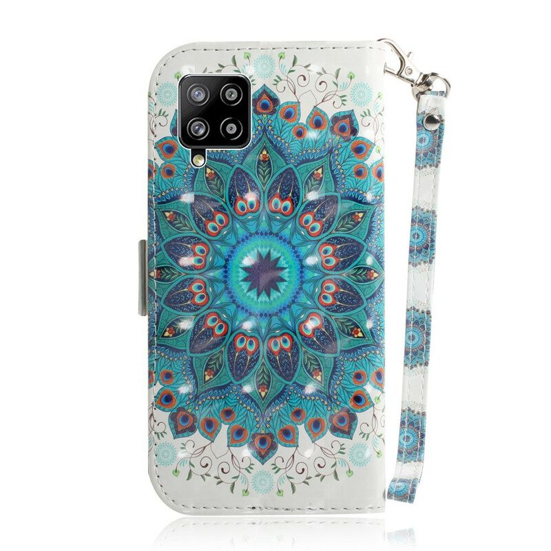 Flip Case Für Samsung Galaxy A42 5G Mit Kordel Meisterhaftes Mandala Mit Riemen