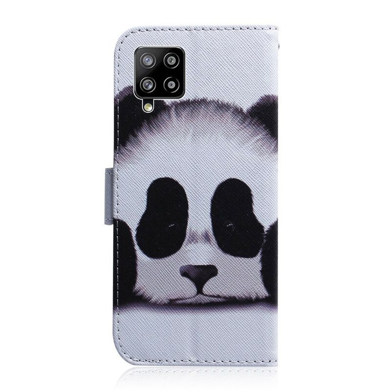 Flip Case Für Samsung Galaxy A42 5G Panda-gesicht