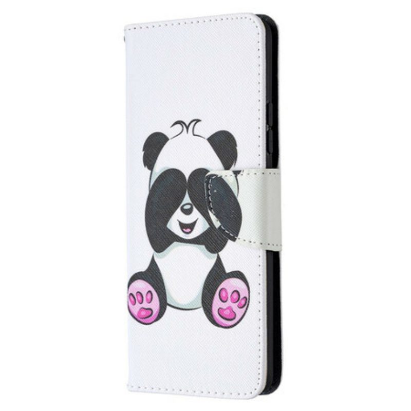 Flip Case Für Samsung Galaxy A42 5G Panda-spaß