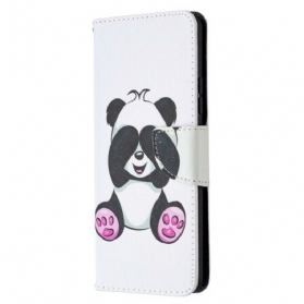 Flip Case Für Samsung Galaxy A42 5G Panda-spaß