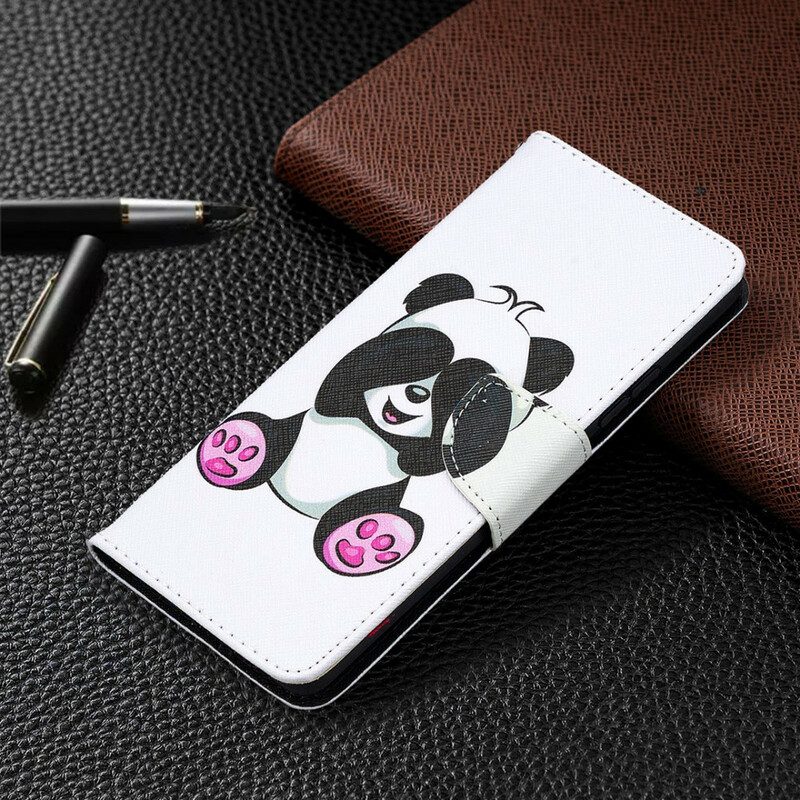 Flip Case Für Samsung Galaxy A42 5G Panda-spaß