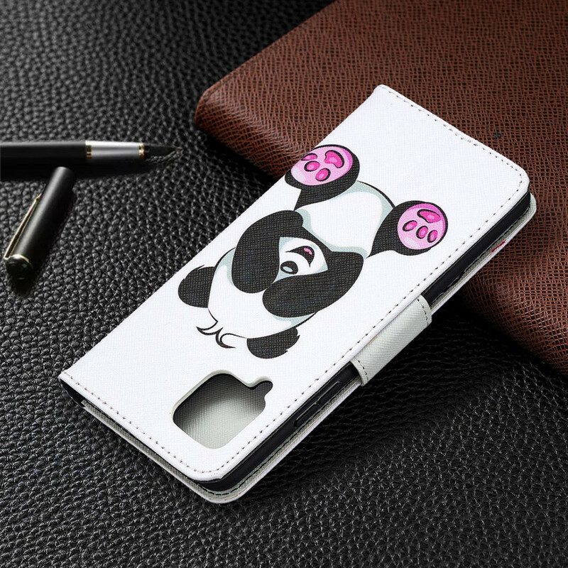 Flip Case Für Samsung Galaxy A42 5G Panda-spaß