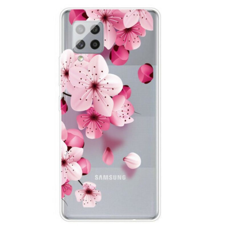 Handyhülle Für Samsung Galaxy A42 5G Kleine Rosa Blumen