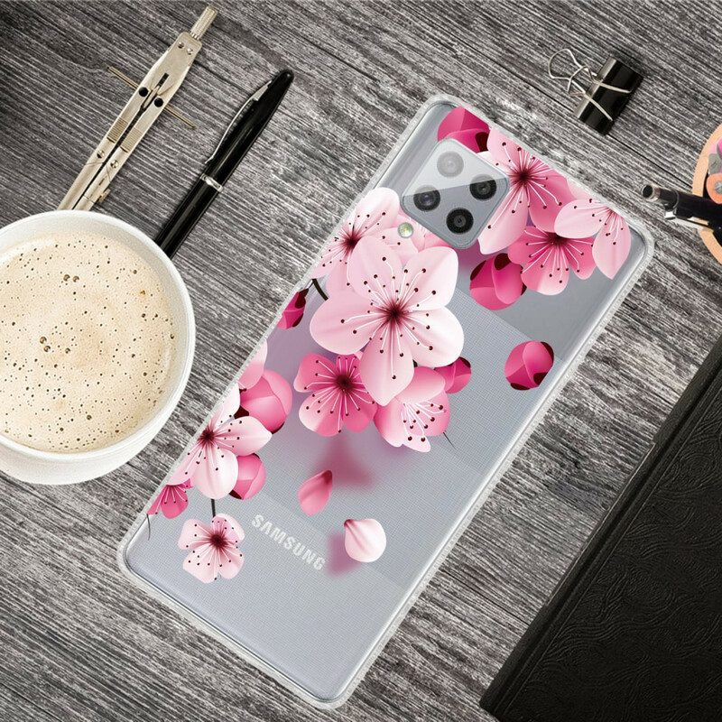 Handyhülle Für Samsung Galaxy A42 5G Kleine Rosa Blumen