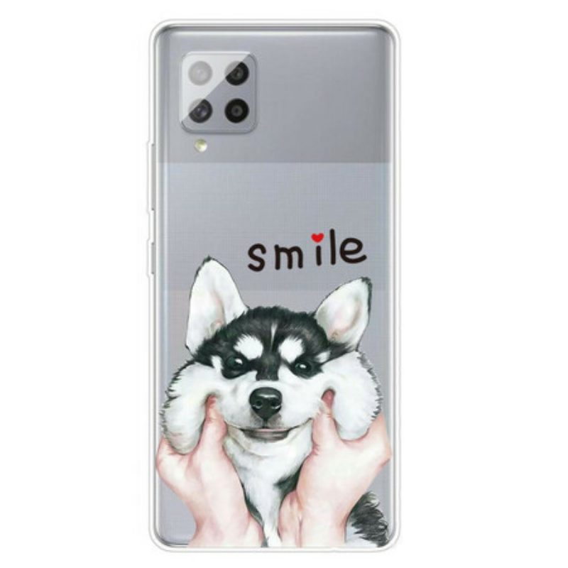 Handyhülle Für Samsung Galaxy A42 5G Lächle Hund