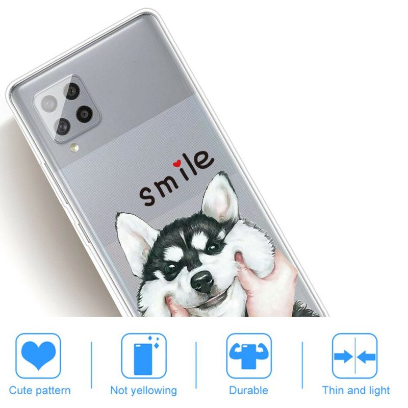 Handyhülle Für Samsung Galaxy A42 5G Lächle Hund