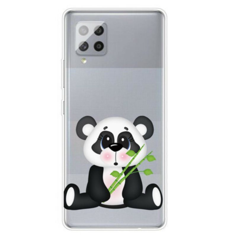 Handyhülle Für Samsung Galaxy A42 5G Nahtloser Trauriger Panda