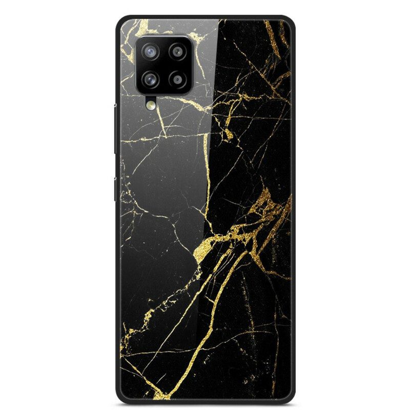 Handyhülle Für Samsung Galaxy A42 5G Supreme Marble Gehärtetes Glas