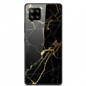 Handyhülle Für Samsung Galaxy A42 5G Supreme Marble Gehärtetes Glas