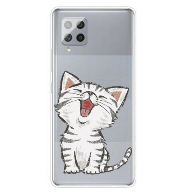 Handyhülle Für Samsung Galaxy A42 5G Süße Katze