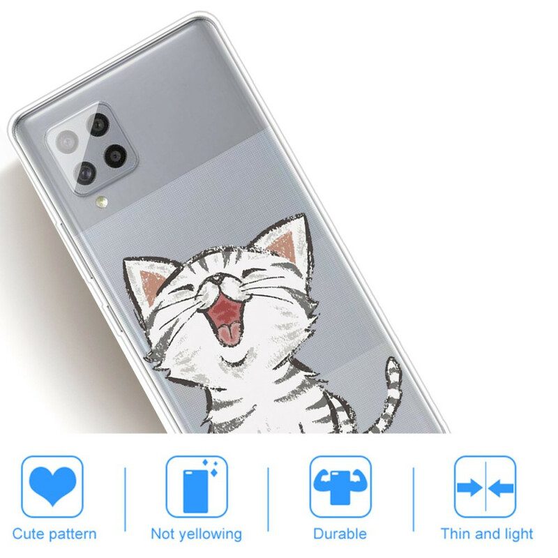 Handyhülle Für Samsung Galaxy A42 5G Süße Katze