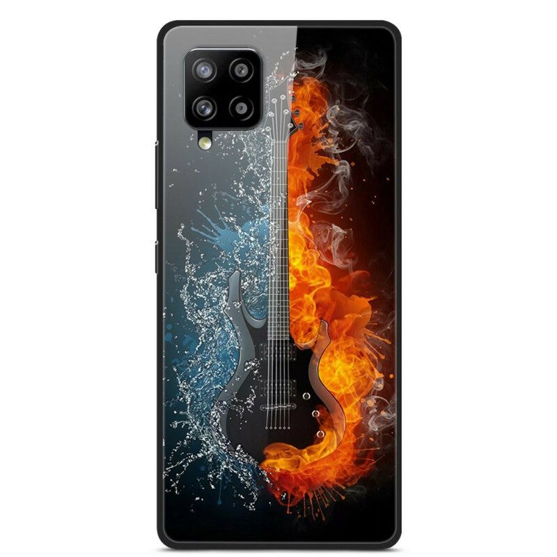 Hülle Für Samsung Galaxy A42 5G Gitarre Aus Gehärtetem Glas