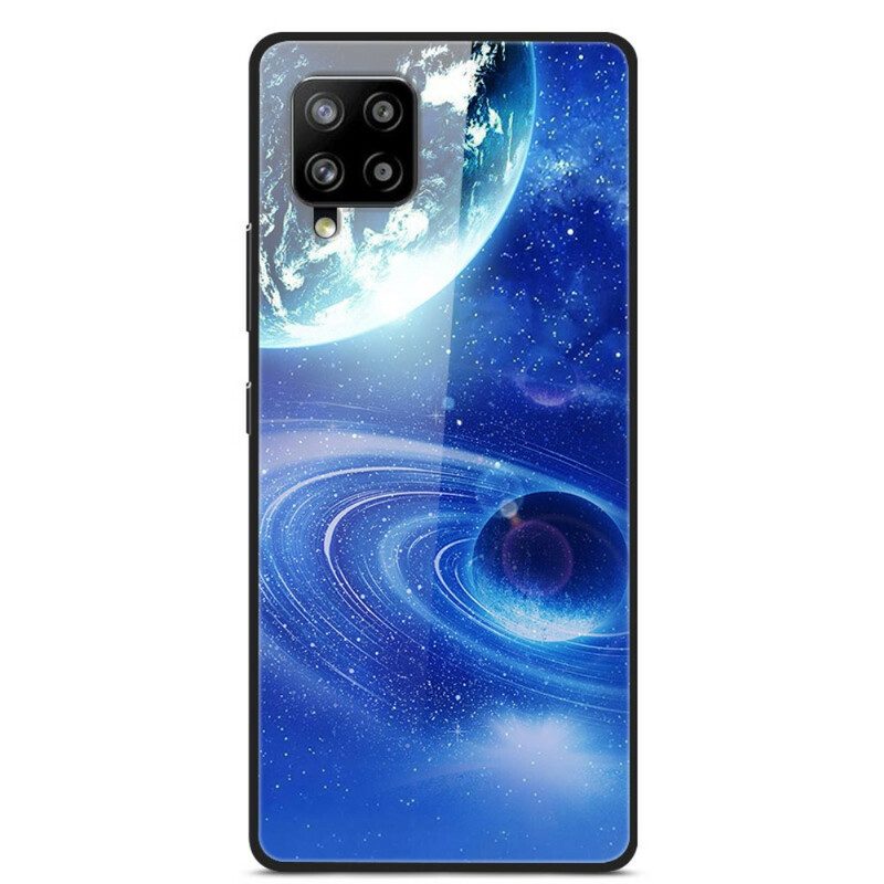 Hülle Für Samsung Galaxy A42 5G Glas- Und Silikonplaneten