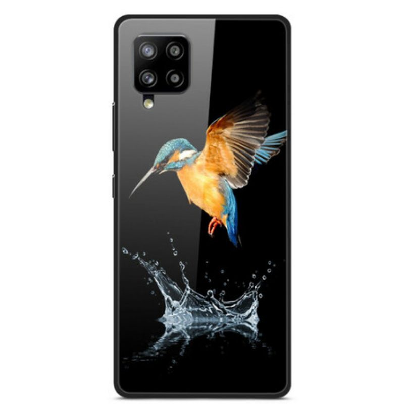 Hülle Für Samsung Galaxy A42 5G Kronenvogel Aus Gehärtetem Glas