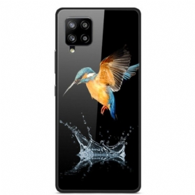 Hülle Für Samsung Galaxy A42 5G Kronenvogel Aus Gehärtetem Glas