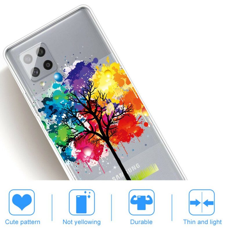 Hülle Für Samsung Galaxy A42 5G Nahtloser Aquarellbaum