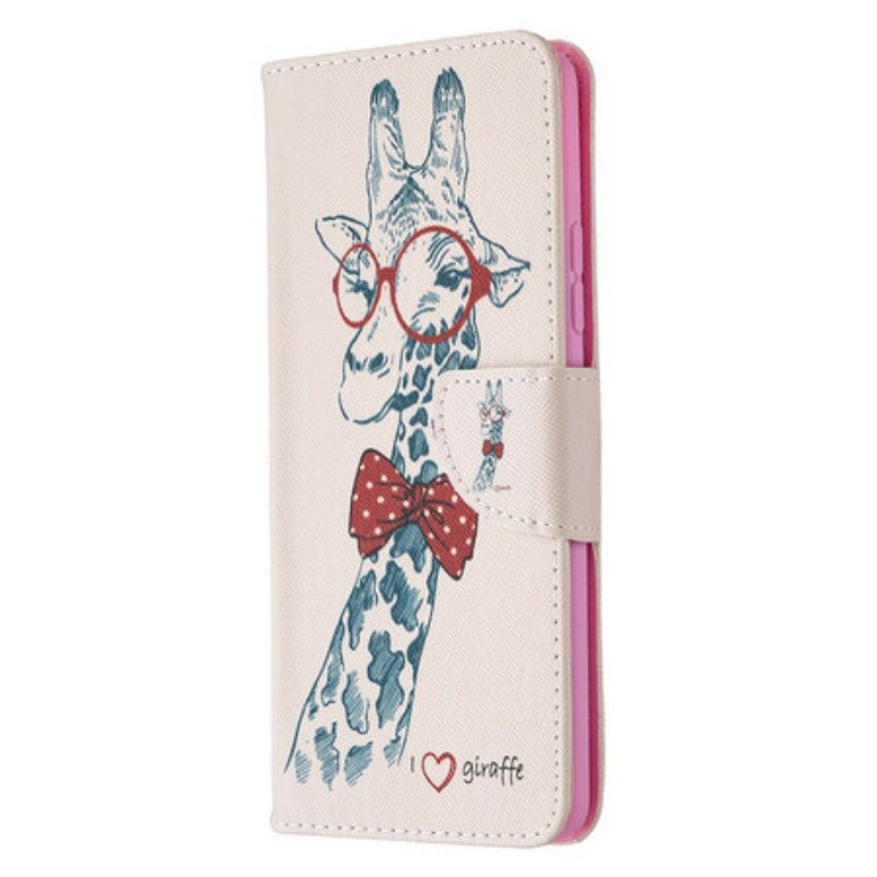 Lederhüllen Für Samsung Galaxy A42 5G Kluge Giraffe