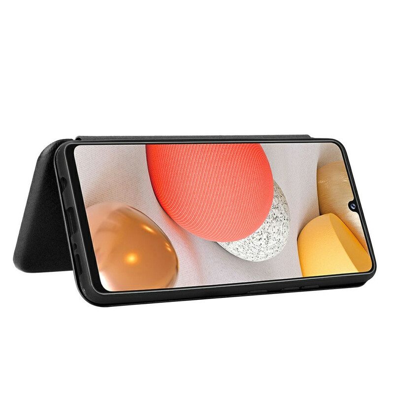 Schutzhülle Für Samsung Galaxy A42 5G Flip Case Kohlefaser