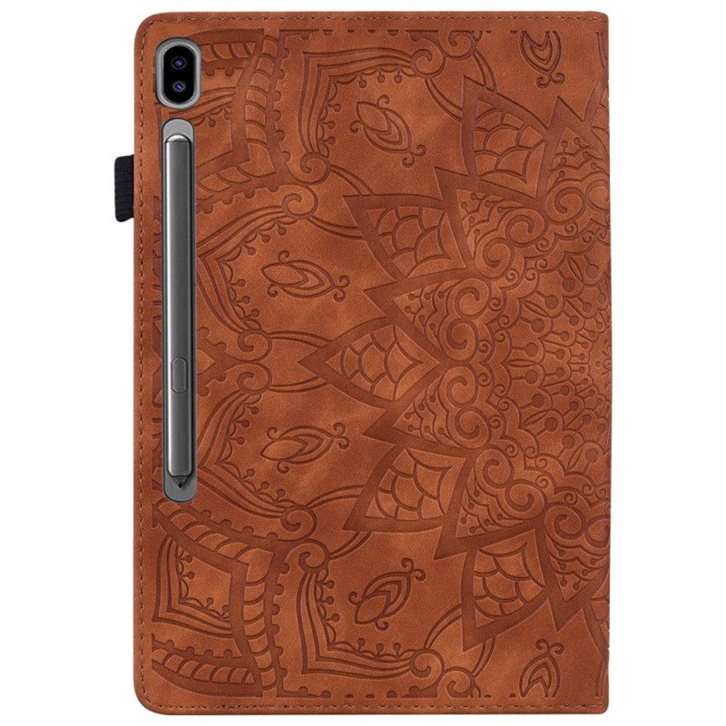 Case Samsung Galaxy Tab S9 Handyhülle Blumenmuster Und Stifthalterriemen