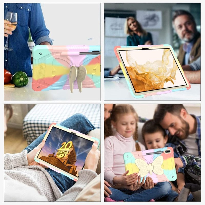 Hülle Samsung Galaxy Tab S9 Butterfly-stütze Und Schultergurt