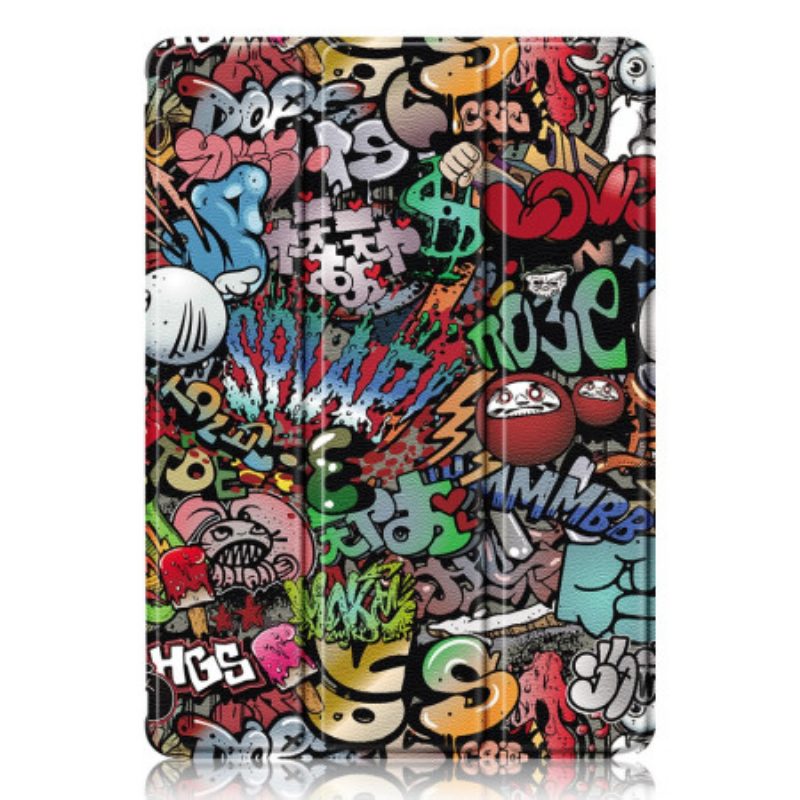 Samsung Galaxy Tab S9 Graffiti-stifthalter Mit Transparenter Rückseite