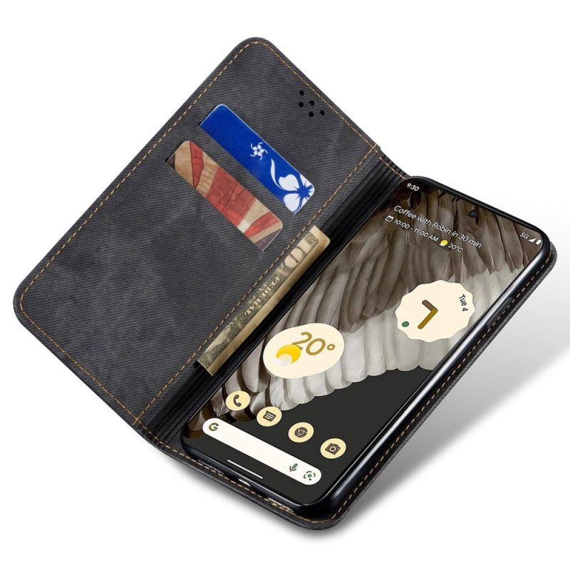 Flip Case Google Pixel 8 Pro Jeansstoff