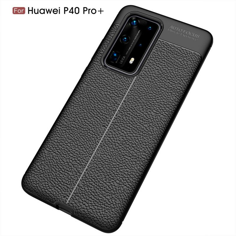 Hülle Für Huawei P40 Pro Plus Flexible Kohlefaserstruktur