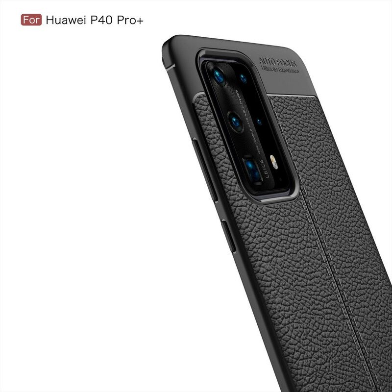 Hülle Für Huawei P40 Pro Plus Flexible Kohlefaserstruktur