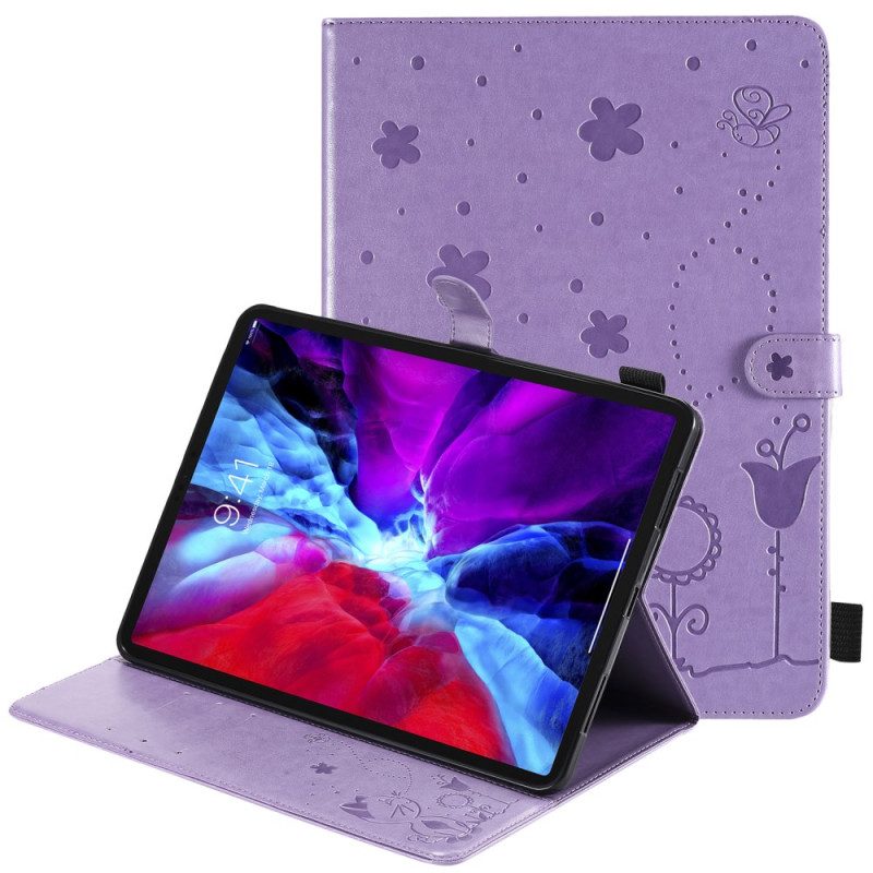 Flip Case Für iPad Pro 11" (2020) Katze Und Bienen