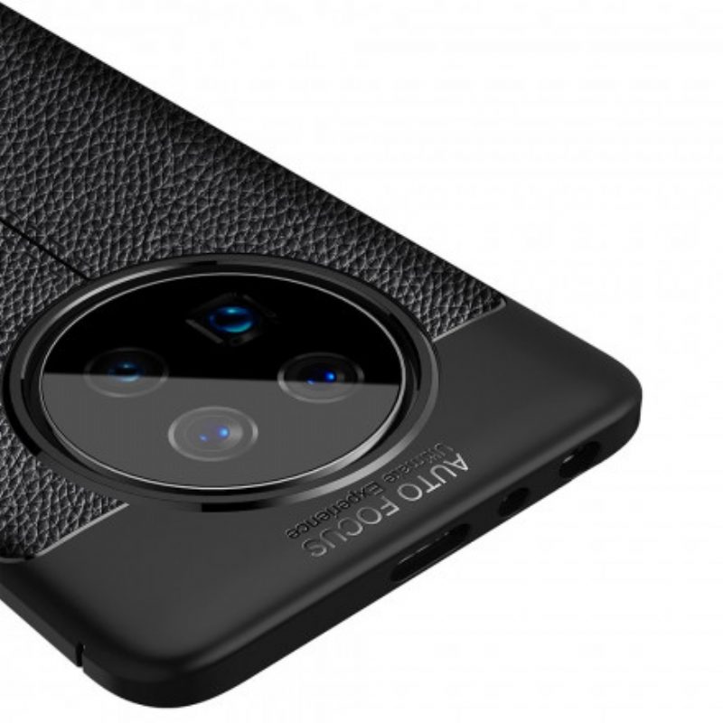 Handyhülle Für Huawei Mate 40 Pro Litschi-doppellinie In Lederoptik