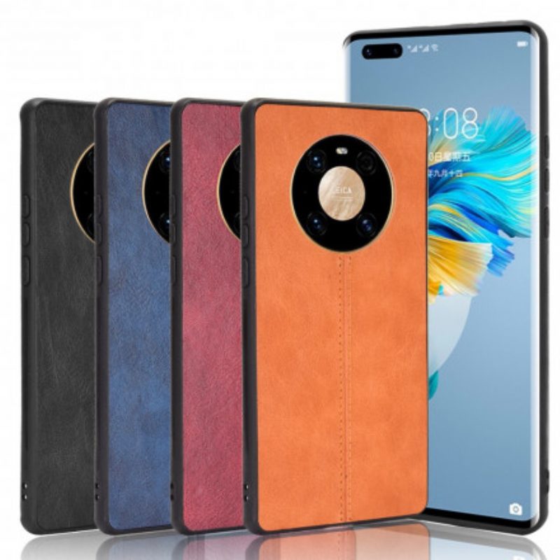 Hülle Für Huawei Mate 40 Pro Couture-ledereffekt