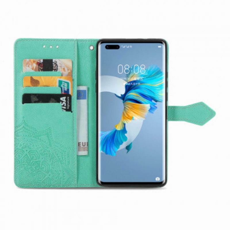 Lederhüllen Für Huawei Mate 40 Pro Mandala-mittelalter